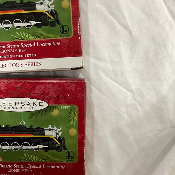 Lot of 4 TRAIN Xmas Hallmark Keepsake Ornaments - Lionel Locomotive, Caboose Car - Picture 10 of 16